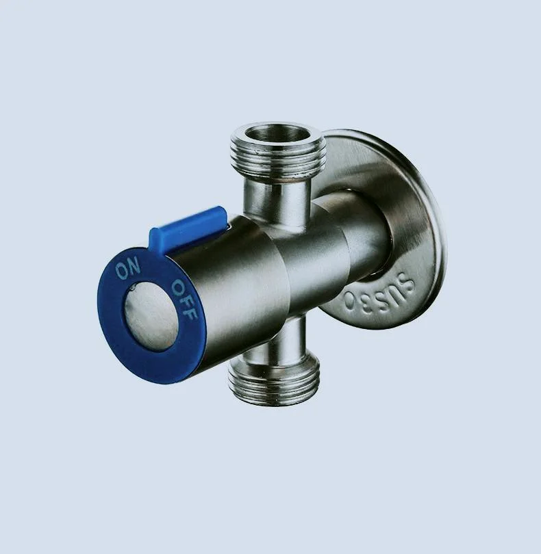 SUS304 Angle Valve One in and Two out Triangle Valve, Plumbing Accessories, Angle Valve, Water Nozzle, Washing Machine Water Nozzle