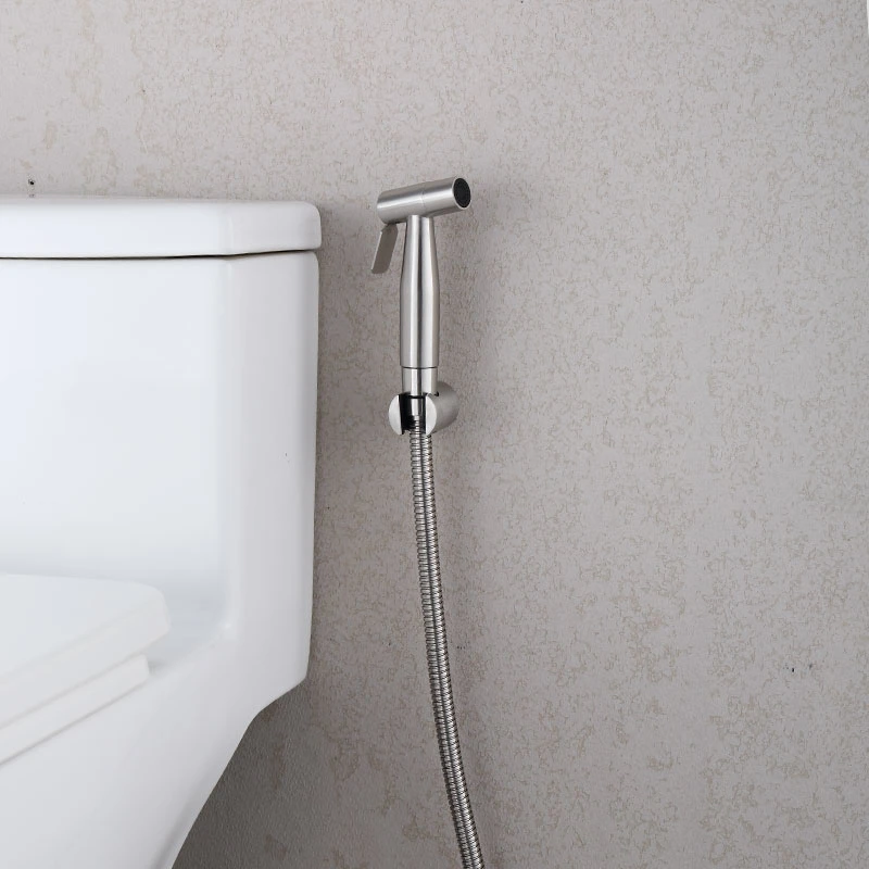 304 Stainless Steel Shower Set Spray Bidet Tap Bathroom Toilet Head Handheld with Flexible Hose and Holderhandheld