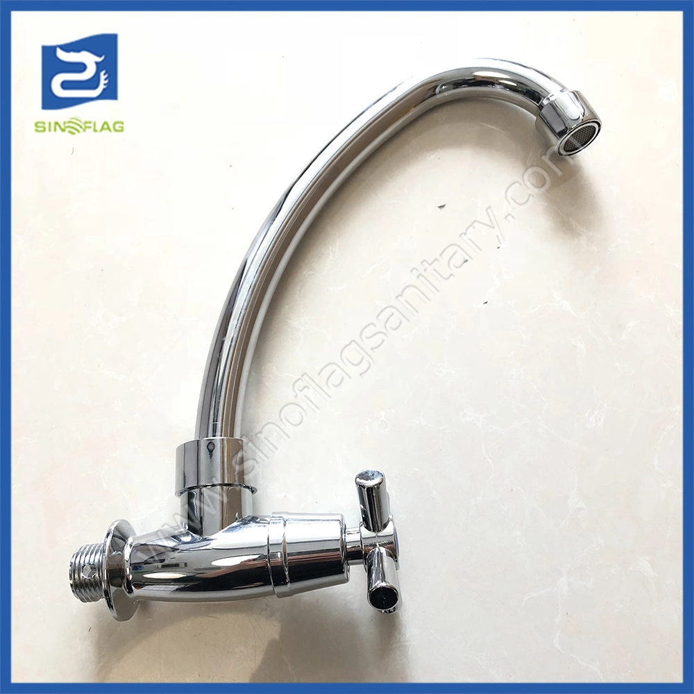 Wall Mounted Chromed Plastic Only Cold Water Tap