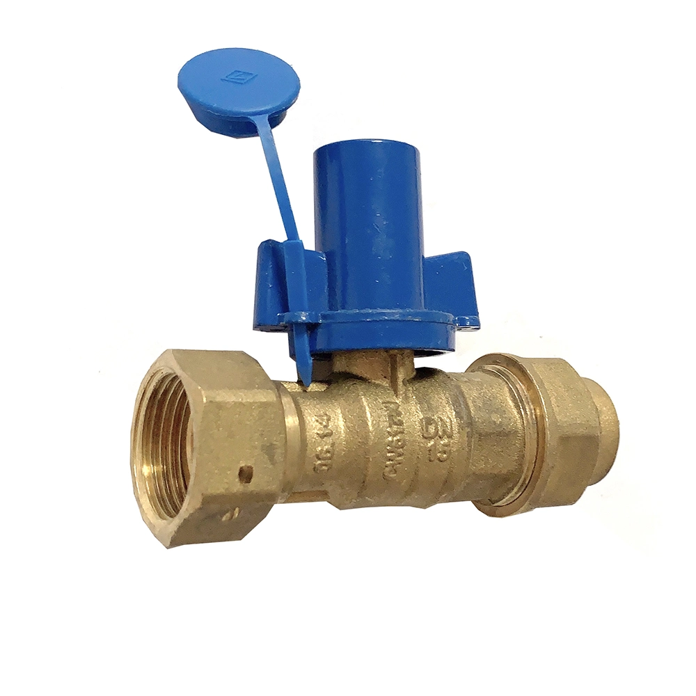 Cw617n Brass Lockable Water Meter Ball Valve