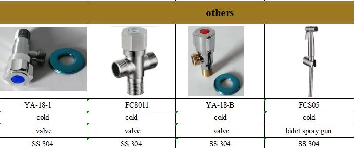 Bathroom Accessories Single Cold Stainless Steel 304 Valve Wall Mounted 90 Degree Two Way Valve Double Outlet Angle Valve