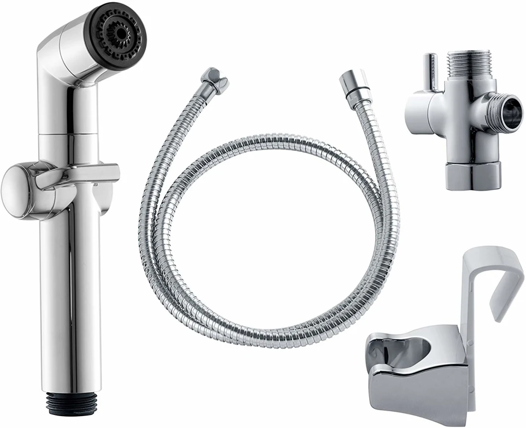 Rinseworks- All Brass Aquaus 360 Handheld Bidet Sprayer for Toilet -- Ergonomic Dual Thumb Pressure Controls