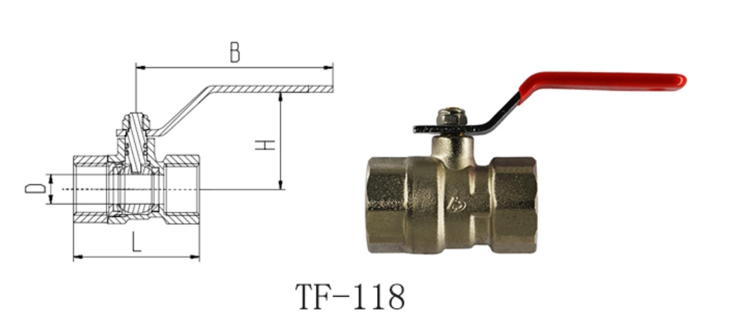 1/2, 3/4, 1, 1-1/4, 1-1/2, 2 Inch Lockable Forged Brass Ball Valve with Long Handle Male Fermale Thread Long Handle (TF-118)