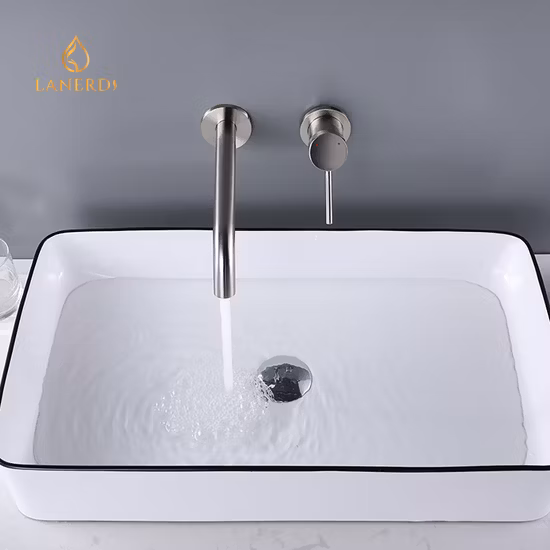 Lanerdi Single Handle Wall Mounted Less Pressure Basin Tap