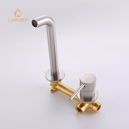 Lanerdi Single Handle Wall Mounted Less Pressure Basin Tap