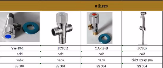 Bathroom Accessories Single Cold Stainless Steel 304 Valve Wall Mounted 90 Degree Two Way Valve Double Outlet Angle Valve