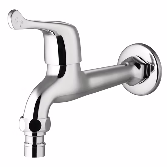 Brushed Nickel 304 Washing Machine Bibcock Stainless Steel Long Body Bib Cock Cold Water Tap